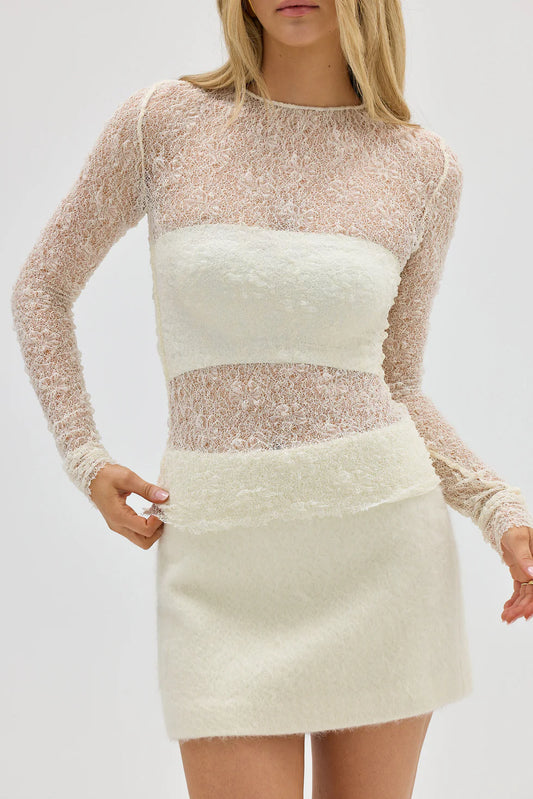 BUBISH - Frankie Lace Top - Ivory
