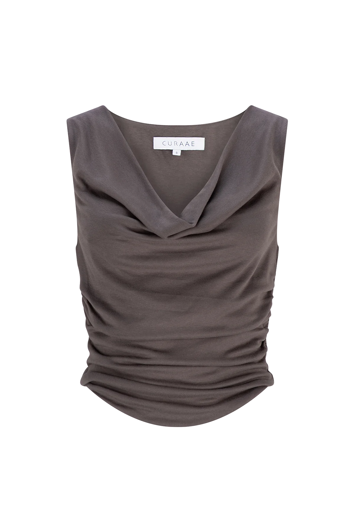 CURAAE Daphne Cowl Neck Top-grey