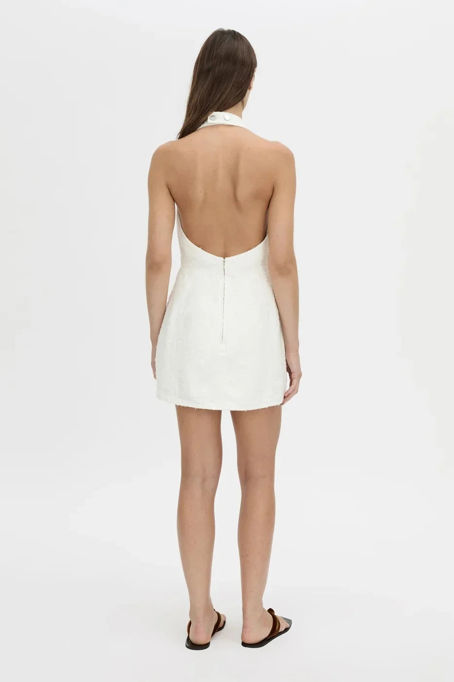 Camilla and Marc - Aubrey Denim Mini Dress IN WHITE NEPS