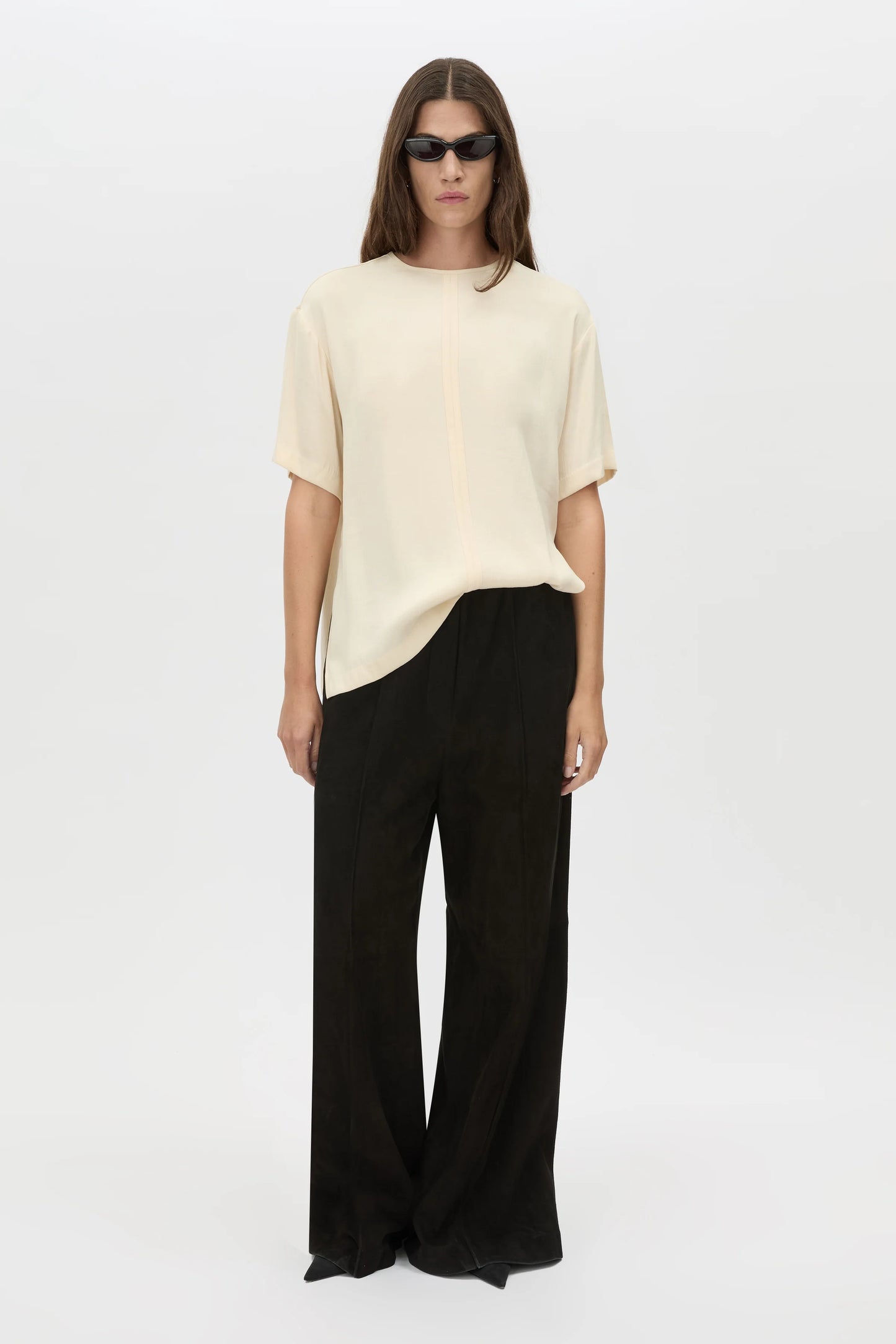 CAMIILA AND MARC - Allegro Satin Tee in Cream