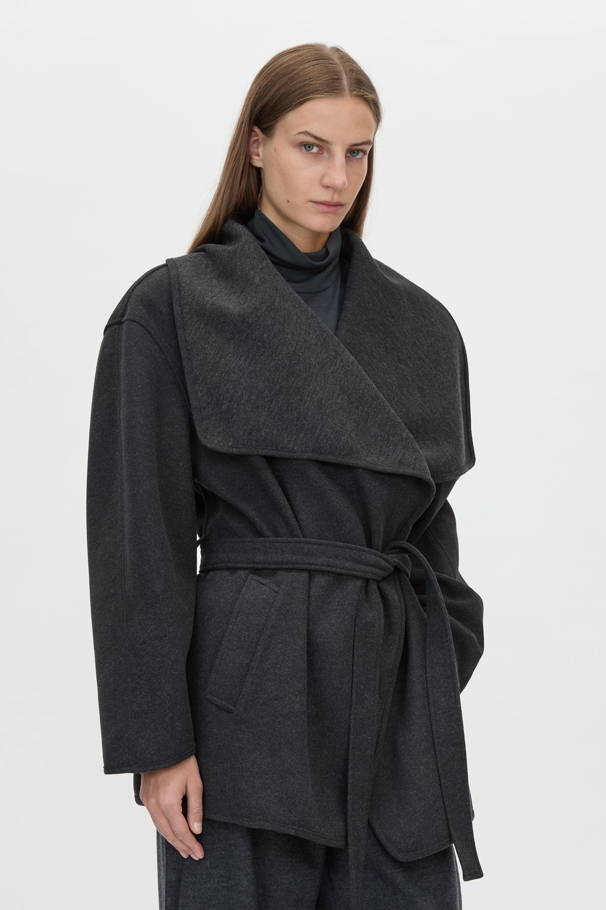 CAMILLA AND MARC Audrey Wrap Jacket Charcoal