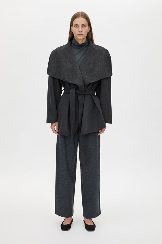 CAMILLA AND MARC Audrey Wrap Jacket Charcoal
