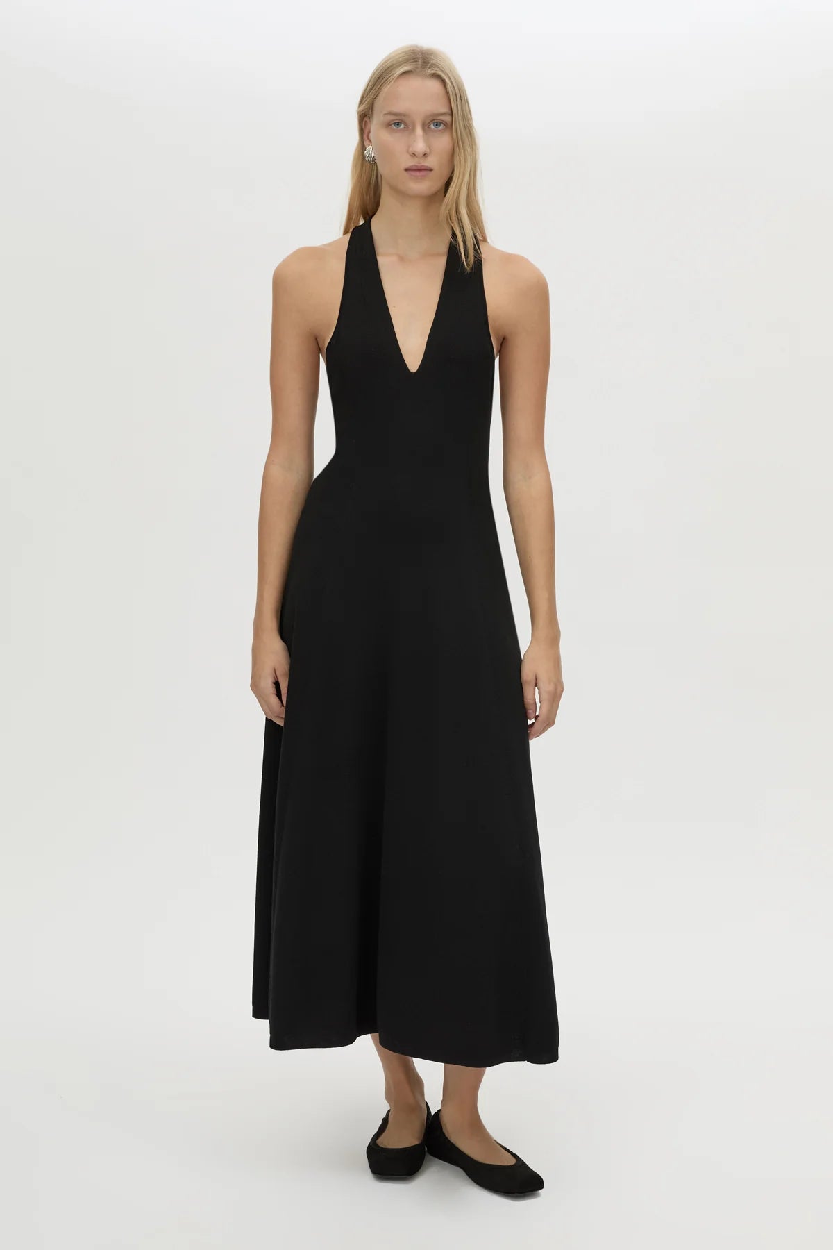 Camilla and Marc - Aurore Knit Midi Fitted Dress IN BLACK