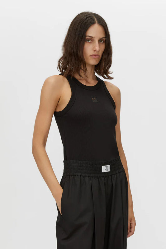 CAMILLA AND MARC Bloom Embroidered Tank-black