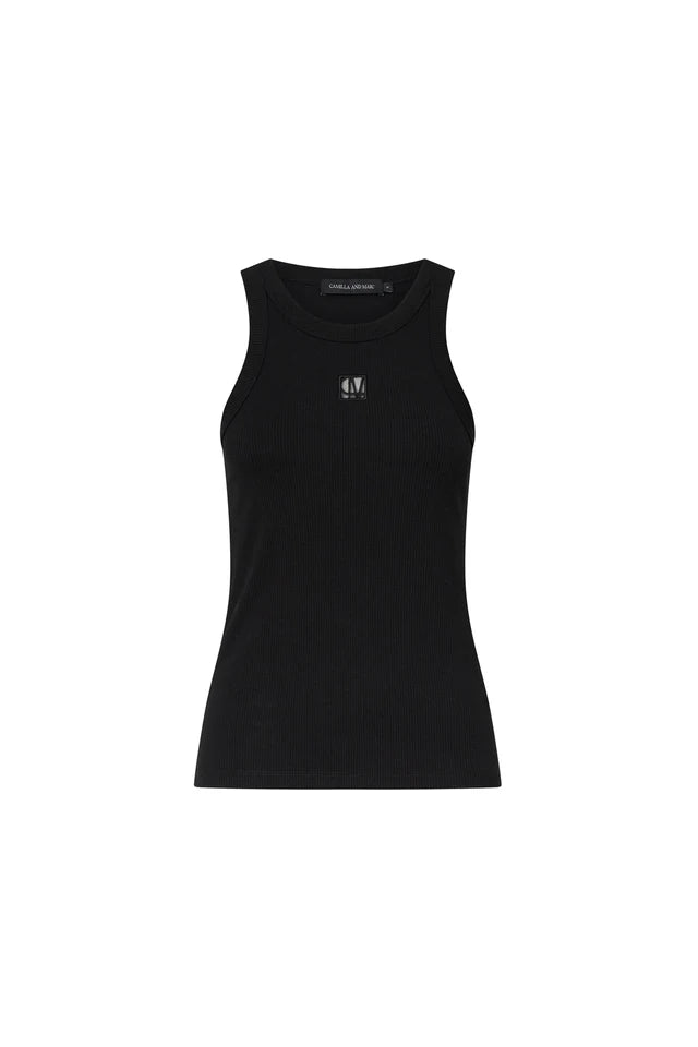 CAMILLA AND MARC Bloom Embroidered Tank-black