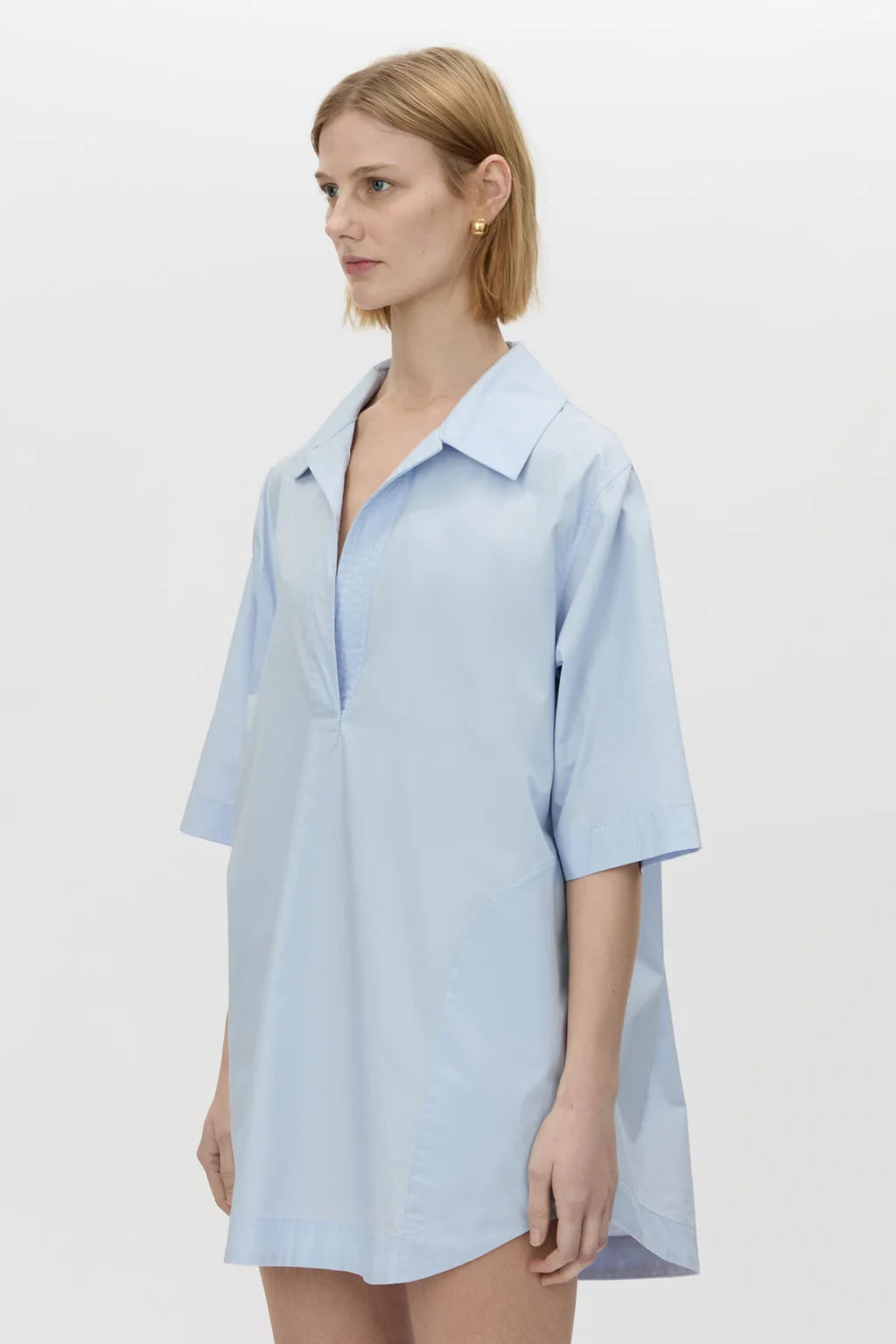 CAMILLA AND MARC - Cumulus Shirt Cotton Dress in Light Blue.