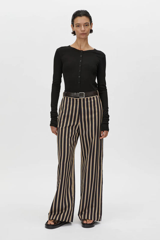 CAMILLA AND MARC Delphin Button Down Top-black