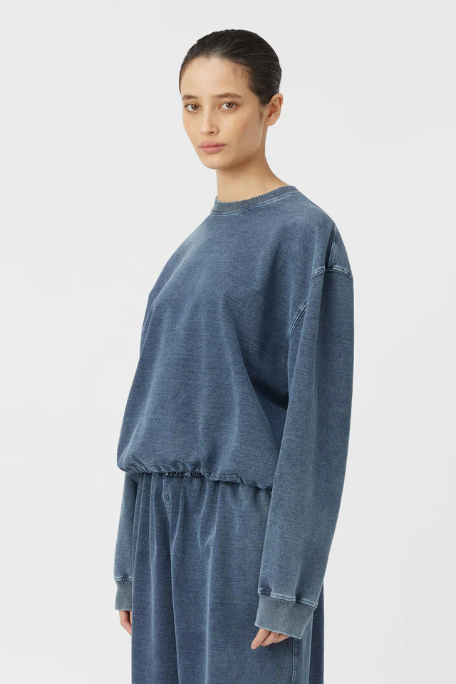 CAMILLA AND MARC Dovell Cotton Crew-indigo blue