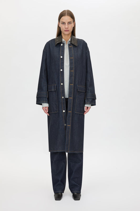 CAMILLA AND MARC Enzo Denim Coat Indigo