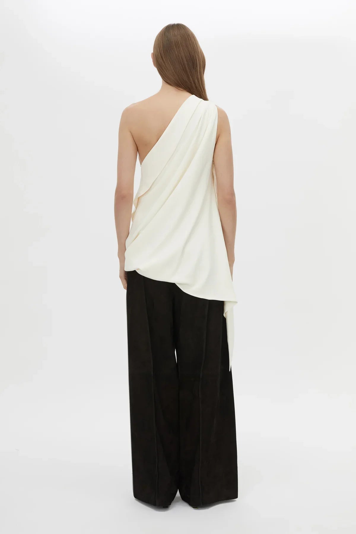 CAMILLA AND MARC - Eon Draped Asymmetric One - Shoulder Top in Cream