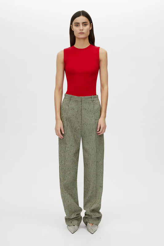 CAMILLA AND MARC Nora Crew Tank-ruby red