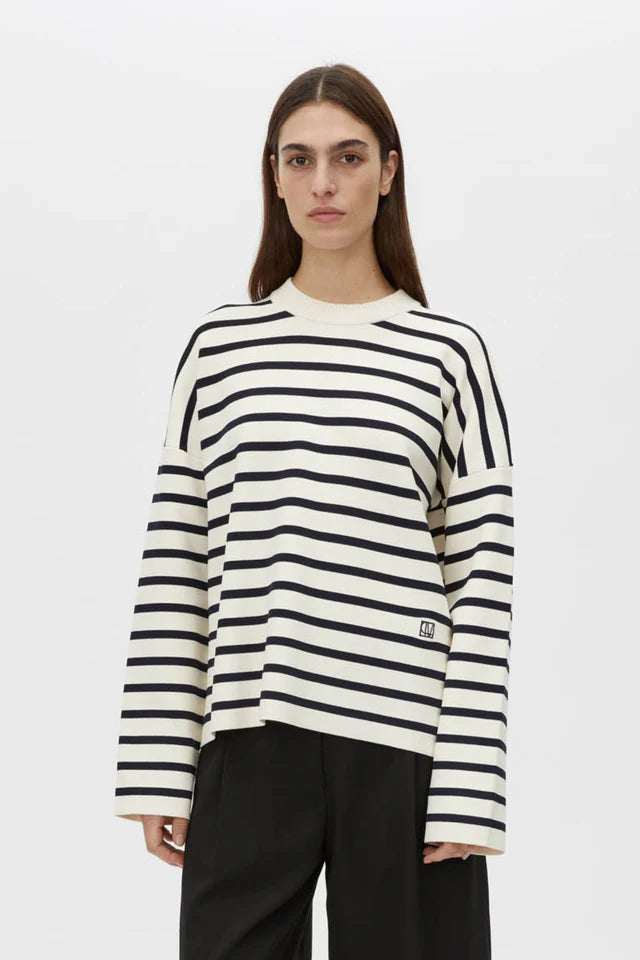 CAMILLA AND MARC Oscar Knit Sweater-cream stripe