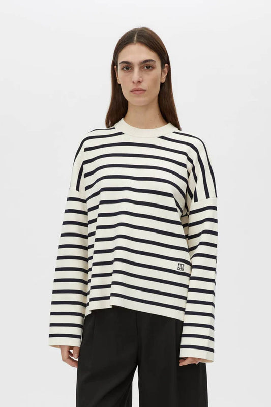 CAMILLA AND MARC Oscar Knit Sweater-cream stripe