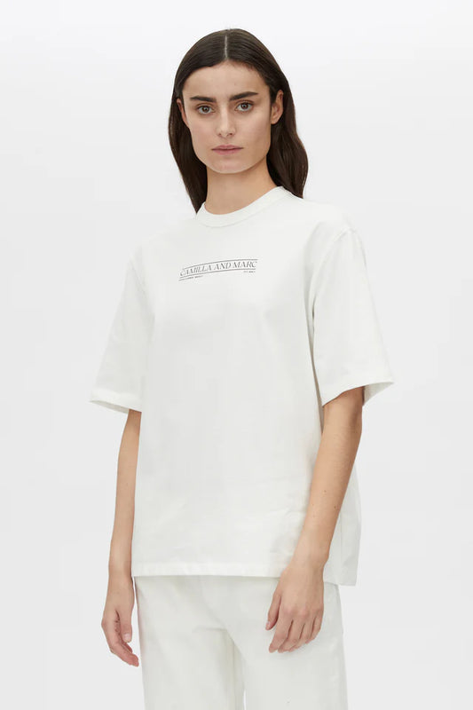 CAMILLA AND MARC Rigel Logo Tee-soft white