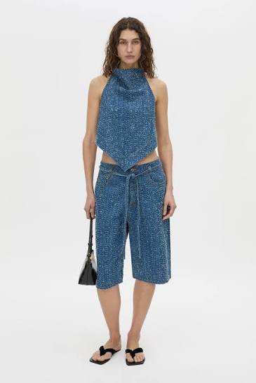 Camilla and Marc - Eleni Denim Top IN BLUE NEPS