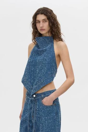 Camilla and Marc - Eleni Denim Top IN BLUE NEPS