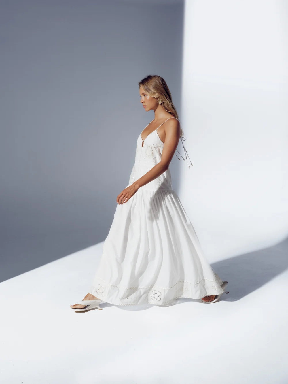 KIVARI - Delfie Maxi Dress in Ivory