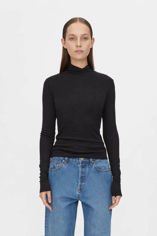 CAMILLA AND MARC Axial long sleeve top-black