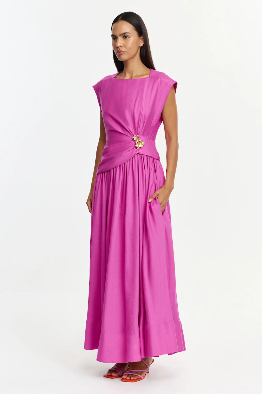 ACLER - Mannersly Maxi Dress in Pink Topaz