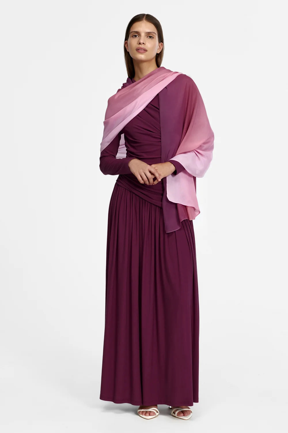 ACLER - Stamford Maxi Dress in Boysenberry