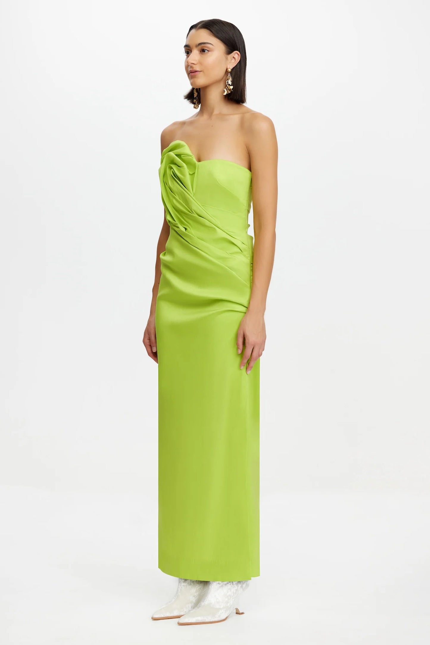 ACLER Lade Midi Dress-citron