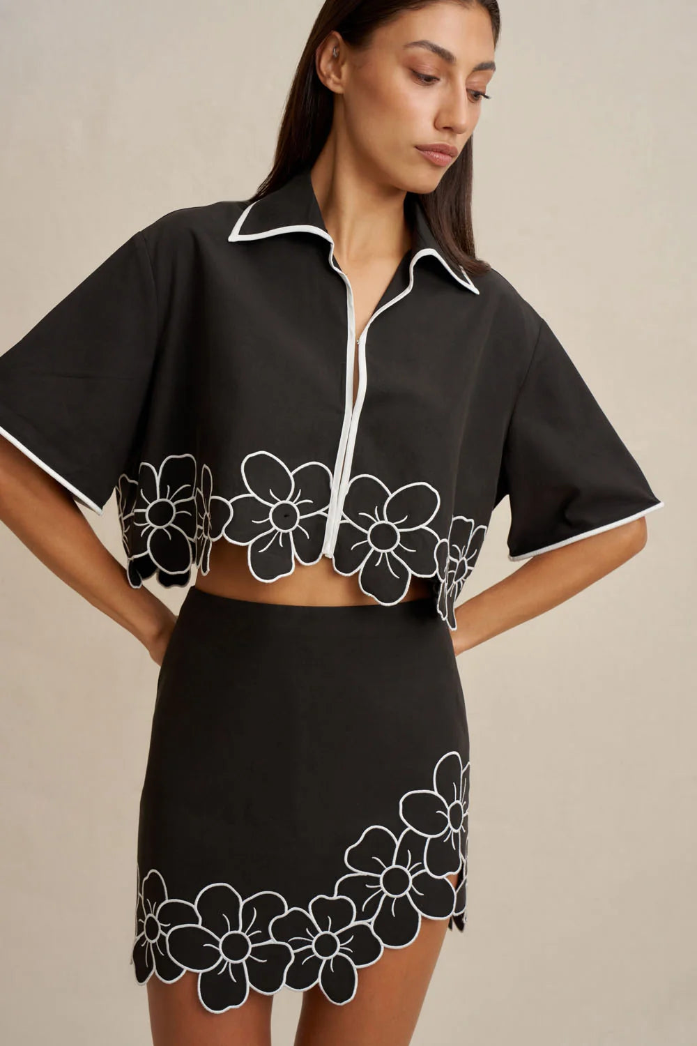 BY JOHNNY - Dahlia Mini Skirt in Black