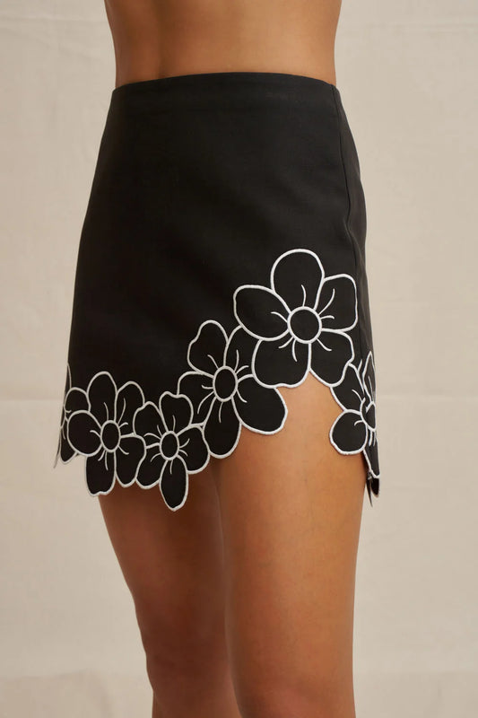 BY JOHNNY - Dahlia Mini Skirt in Black