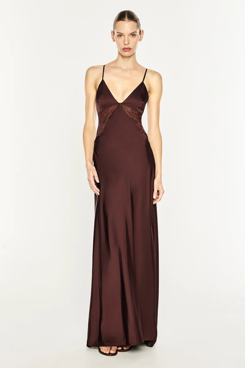 Manning Cartell - Deco Dream Slip Dress IN COCOA BROWN