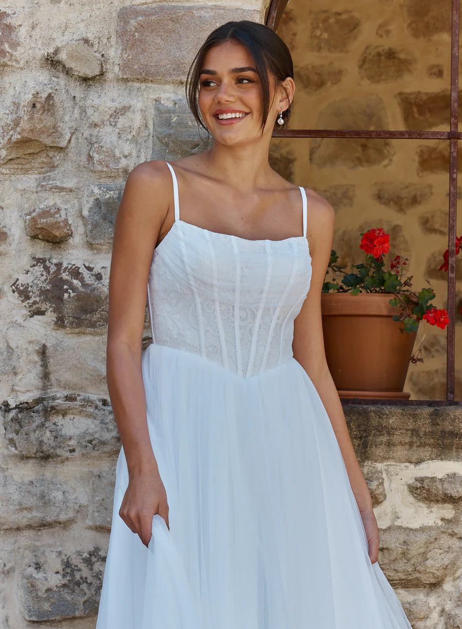 TANIA OLSEN Dana Dress in Pure White