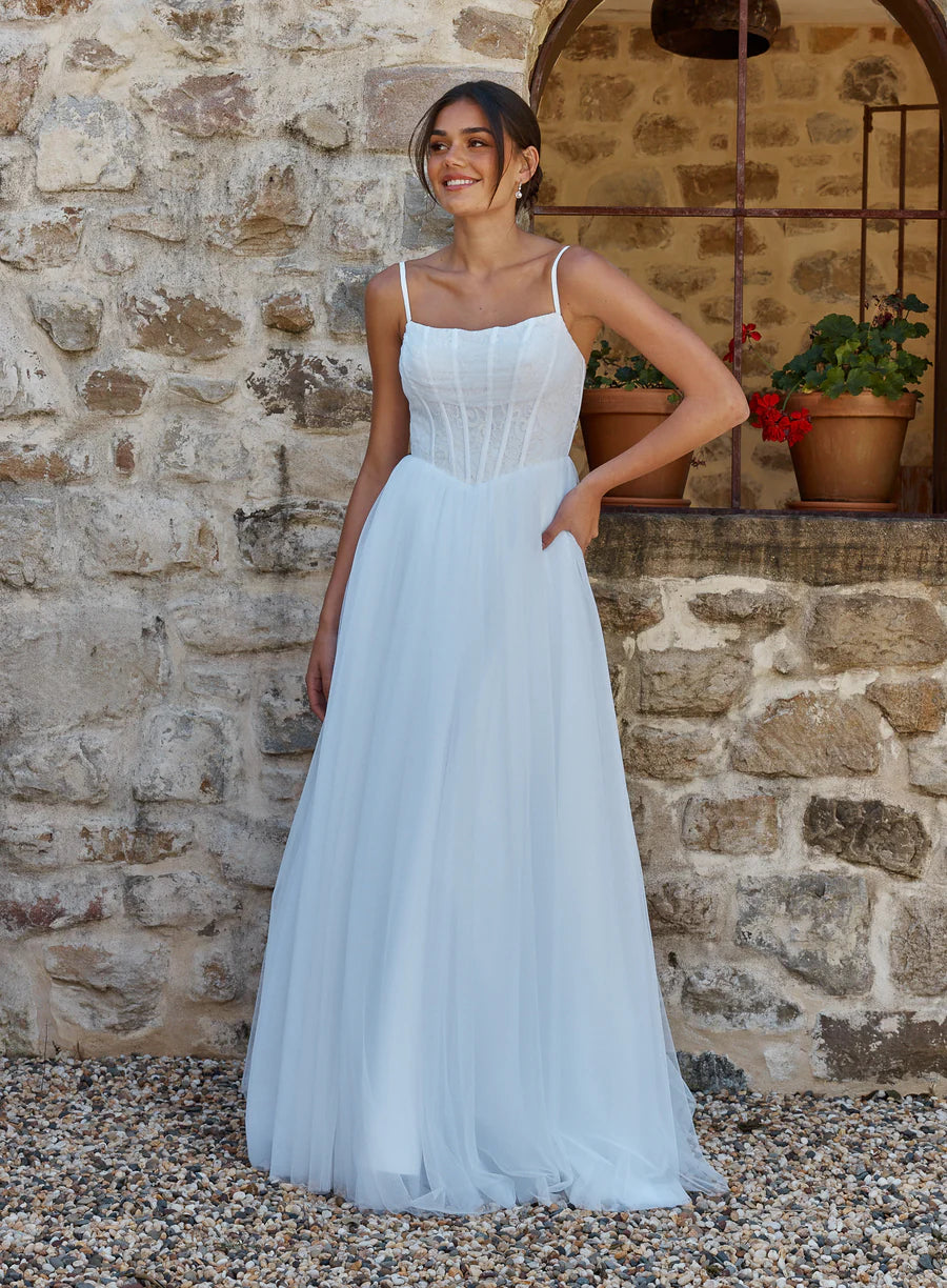 TANIA OLSEN Dana Dress in Pure White