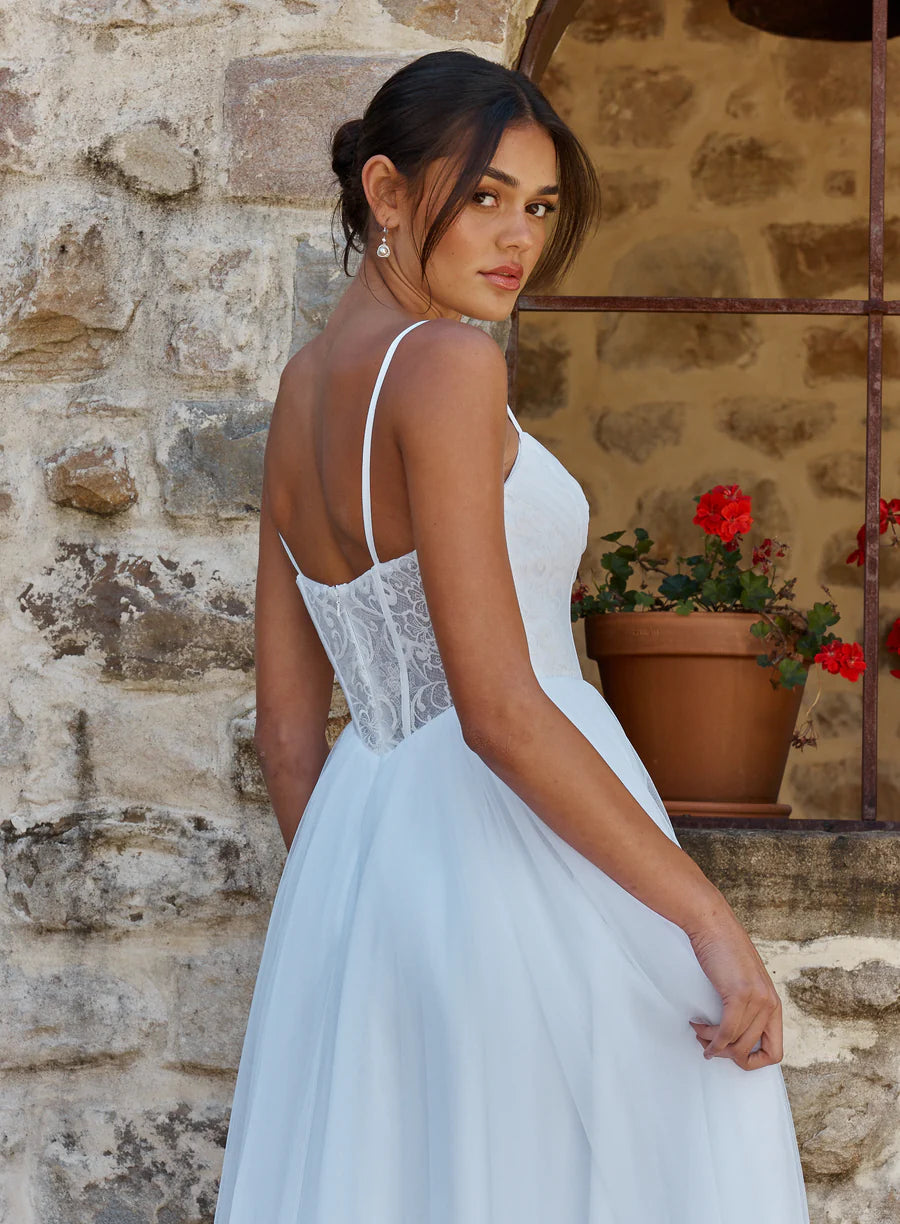 TANIA OLSEN Dana Dress in Pure White