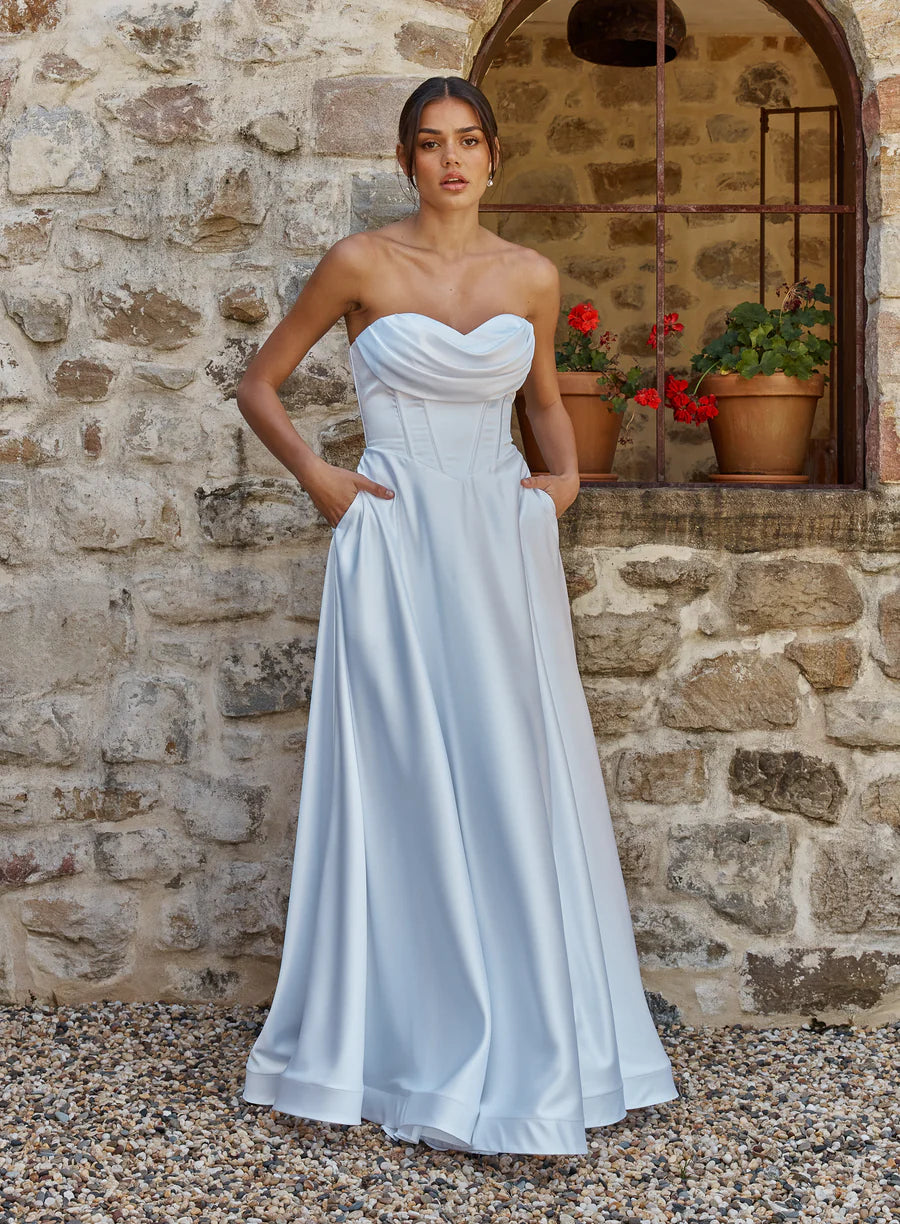 TANIA OLSEN Dora Dress in Pure White