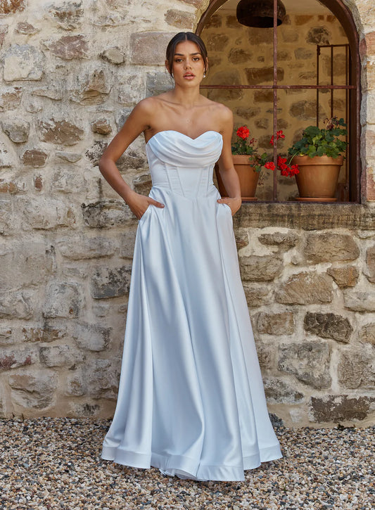 TANIA OLSEN Dora Dress in Pure White