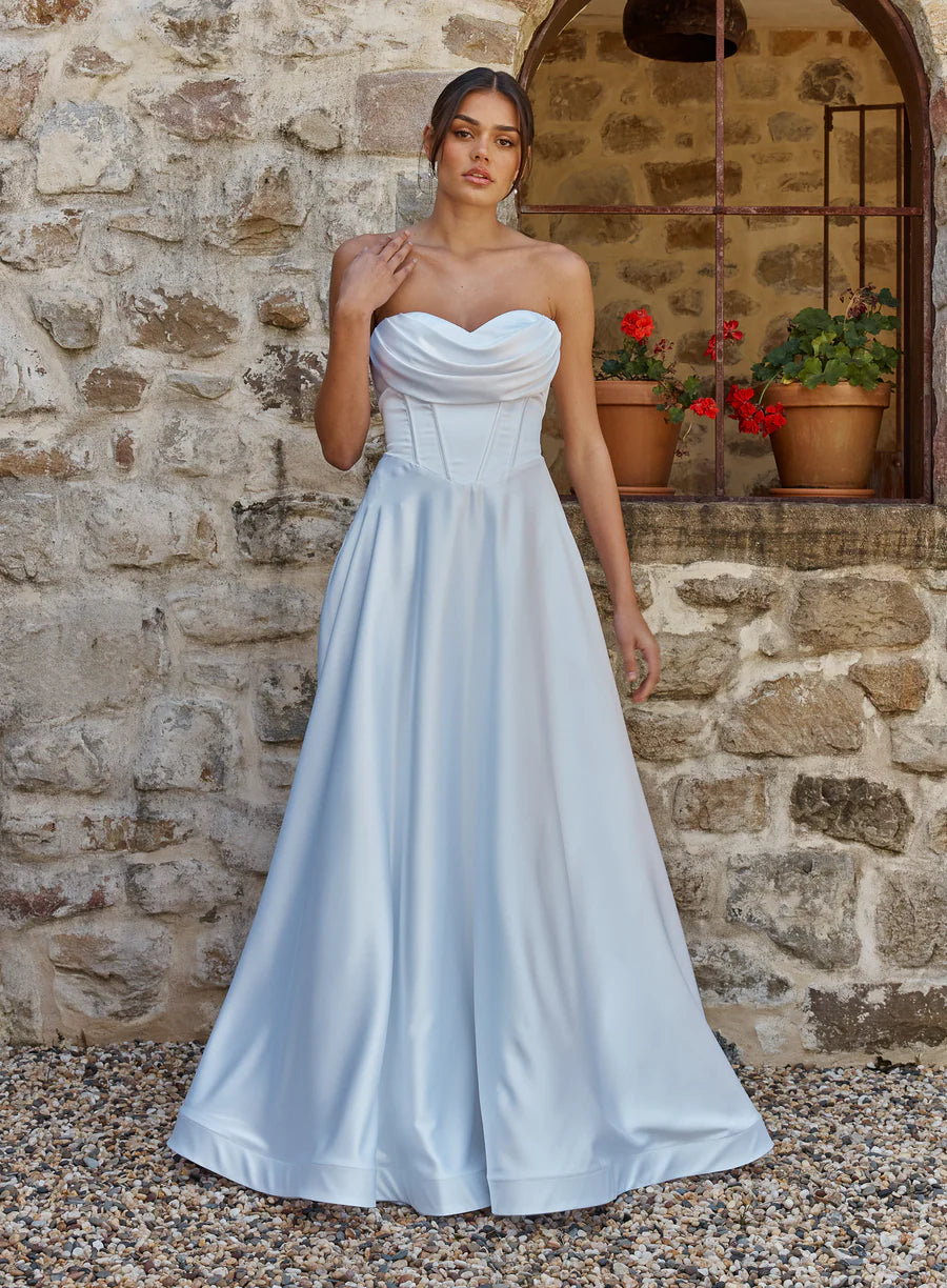 TANIA OLSEN Dora Dress in Pure White