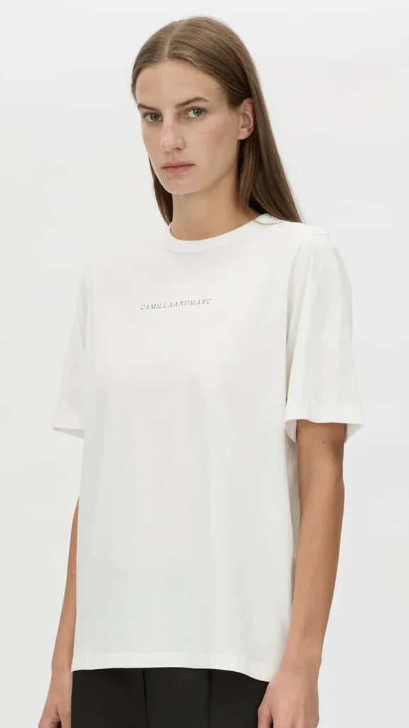 CAMILLA AND MARC Suvero Logo Tee-soft white