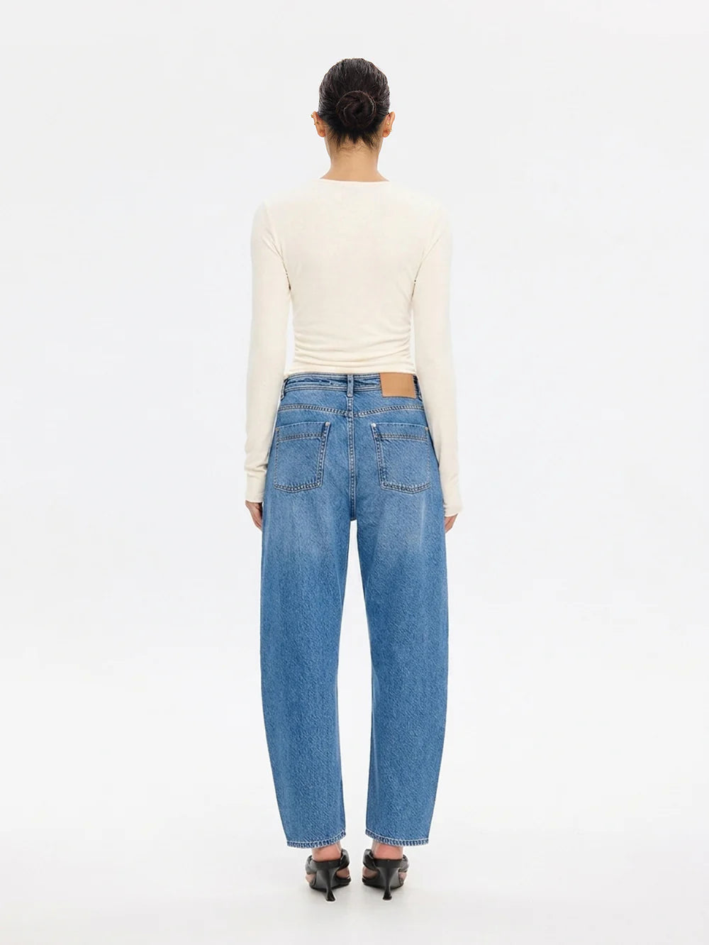 KIVARI - Annika Jersey Top in Cream