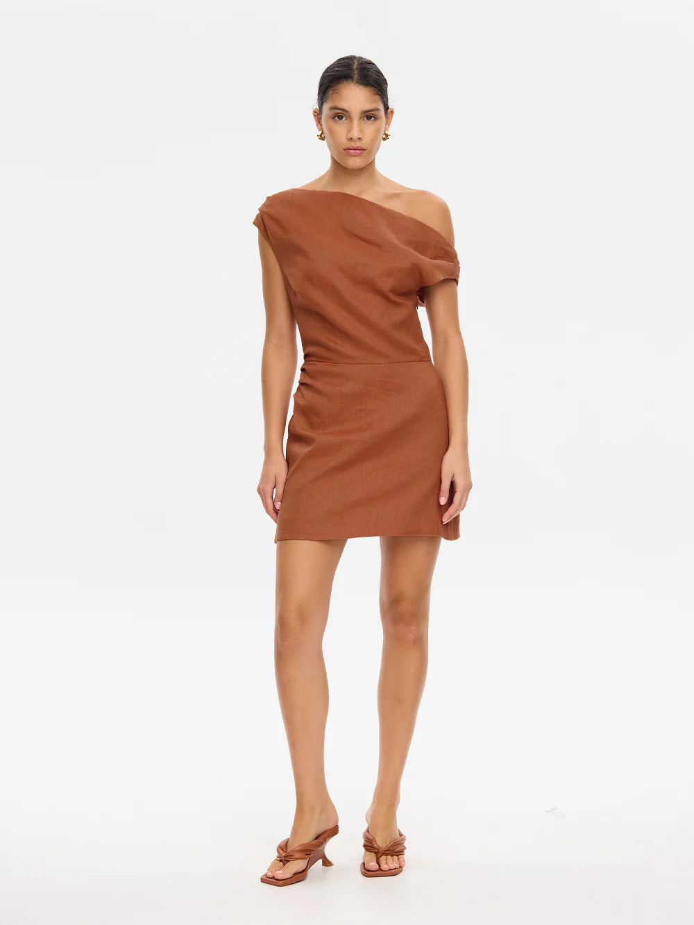 KIVARI - Cynthia Mini Dress in Tan