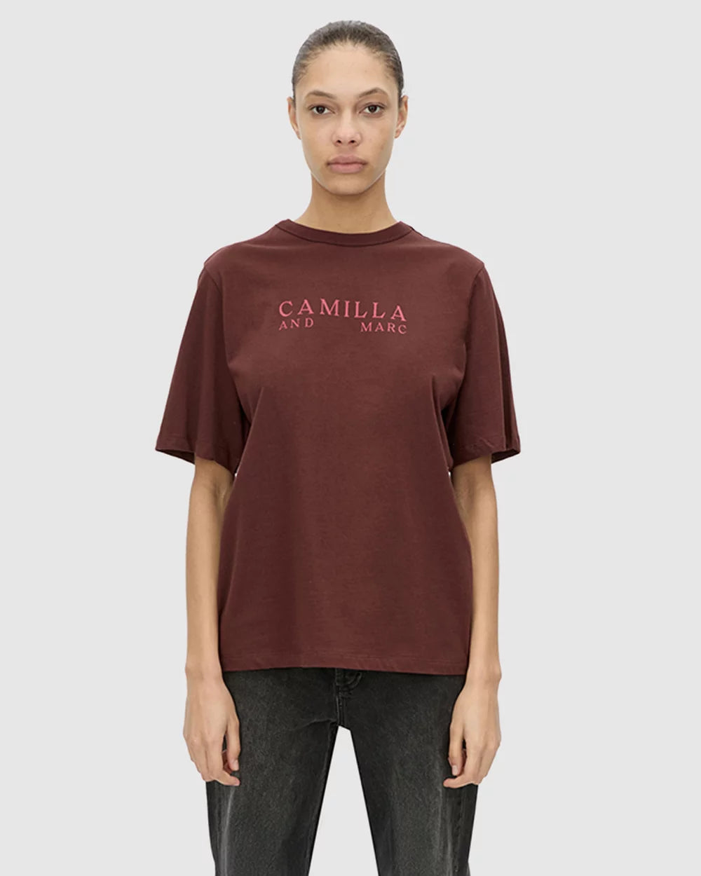 CAMILLA AND MARC - Era Graphic Tee in Burgundy