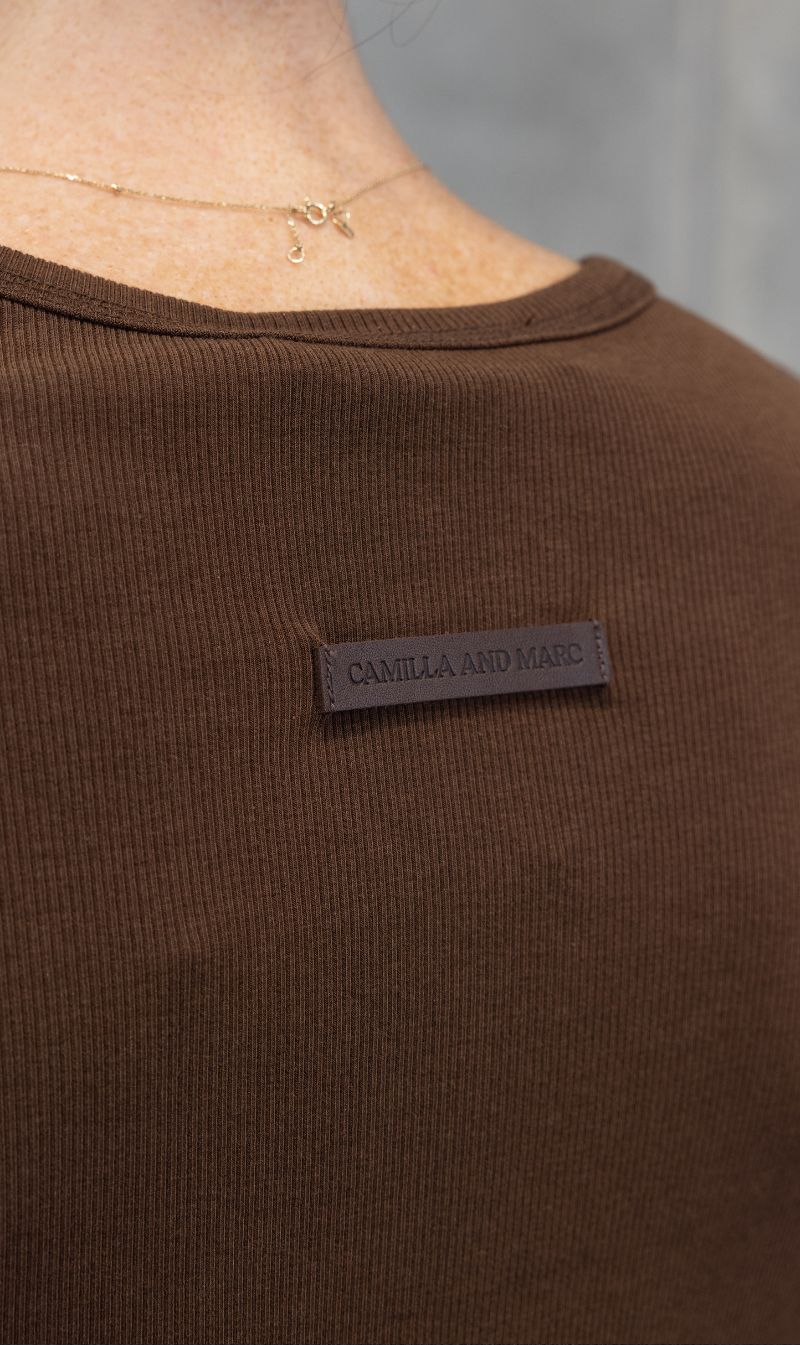 CAMILLA AND MARC Amara Long Sleeve Top Chocolate