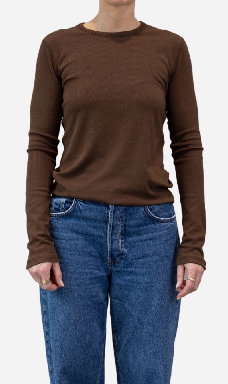CAMILLA AND MARC Amara Long Sleeve Top Chocolate