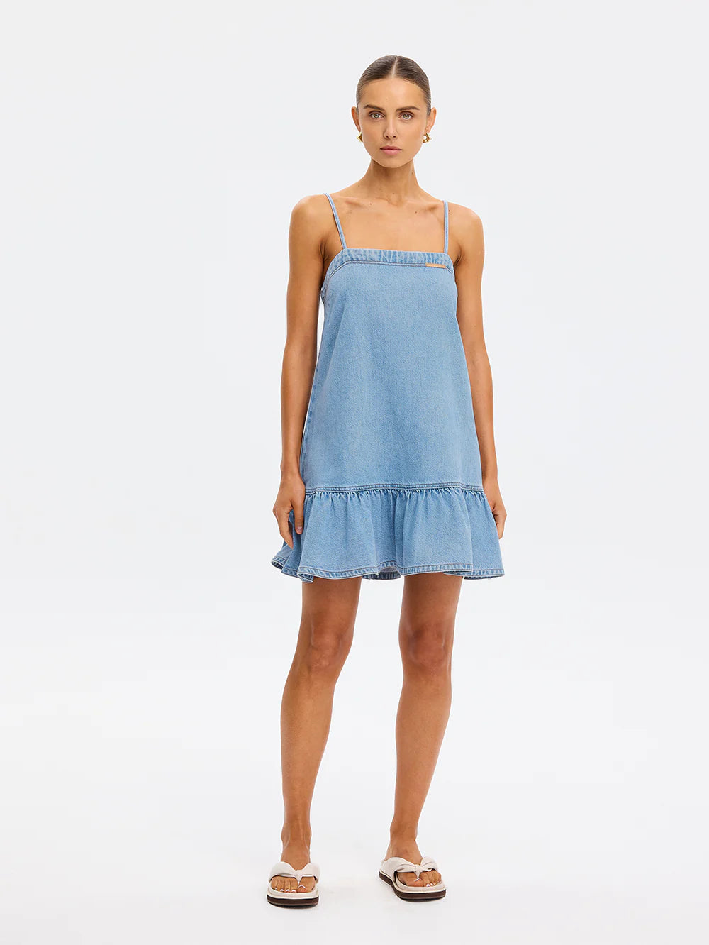 KIVARI - Emilie Denim Strappy Dress