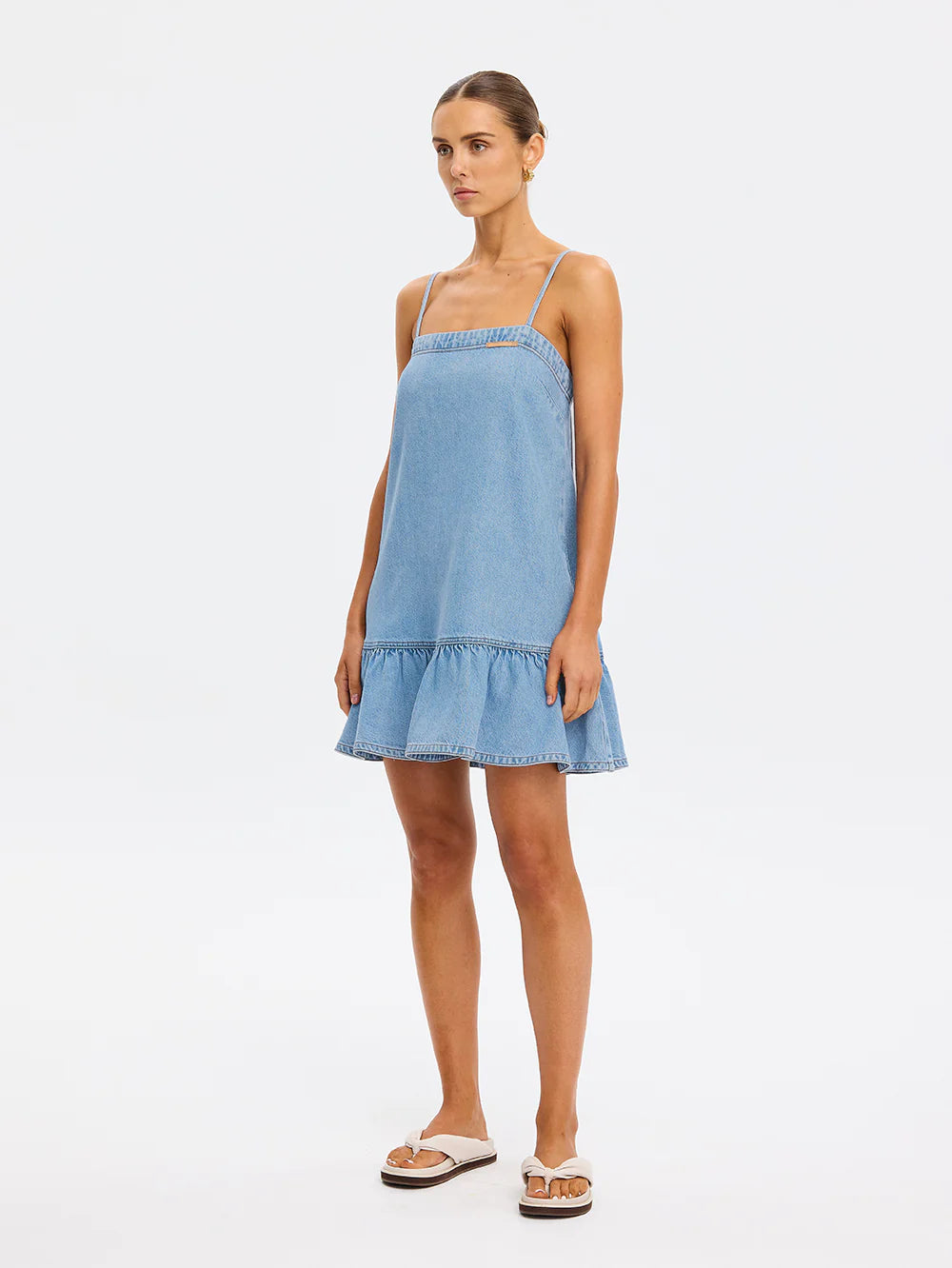 KIVARI - Emilie Denim Strappy Dress