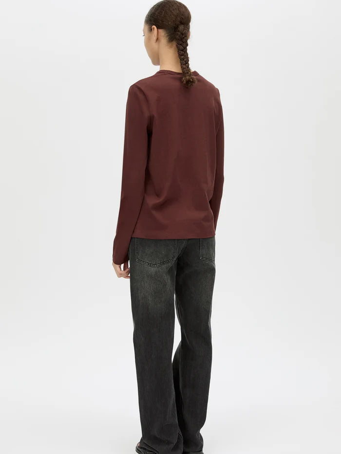 CAMILLA AND MARC - Era Long Sleeve Graphic Tee in Burgundy