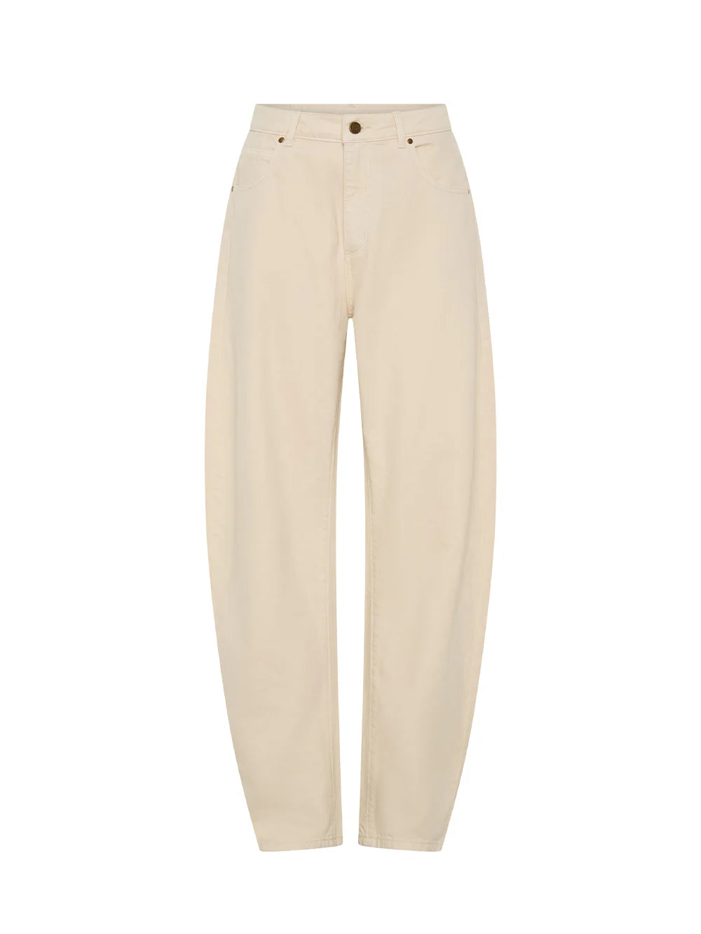 KIVARI - Evita Denim Barrel Jean in Cream