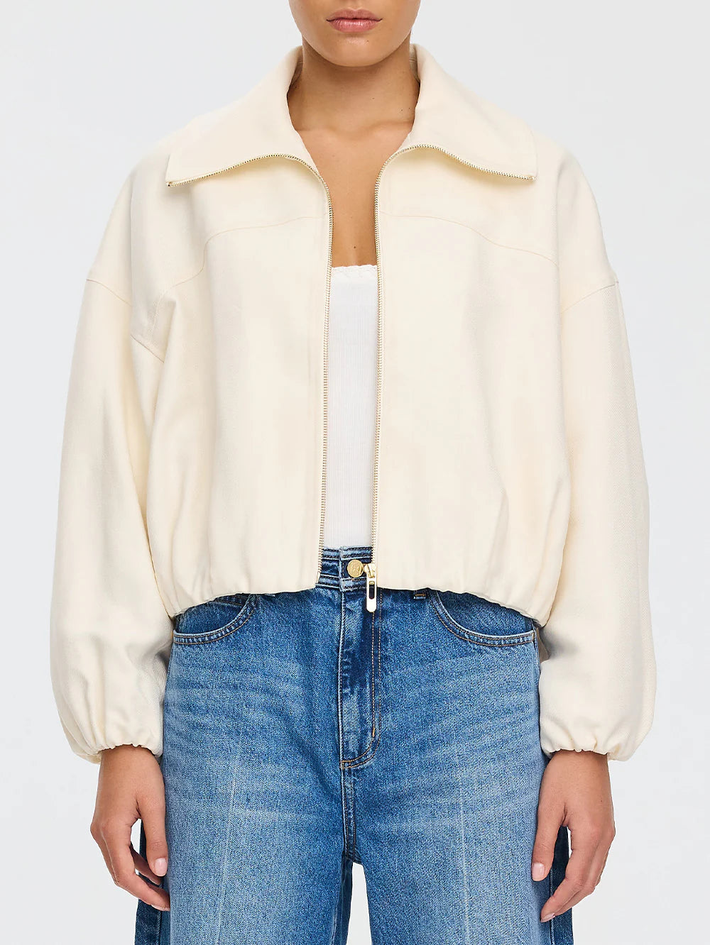 KIVARI - Cass Cropped Jacket in Cream