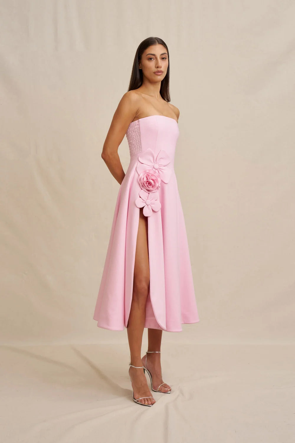 BY JOHNNY - Flora Strapless Dress in Pink