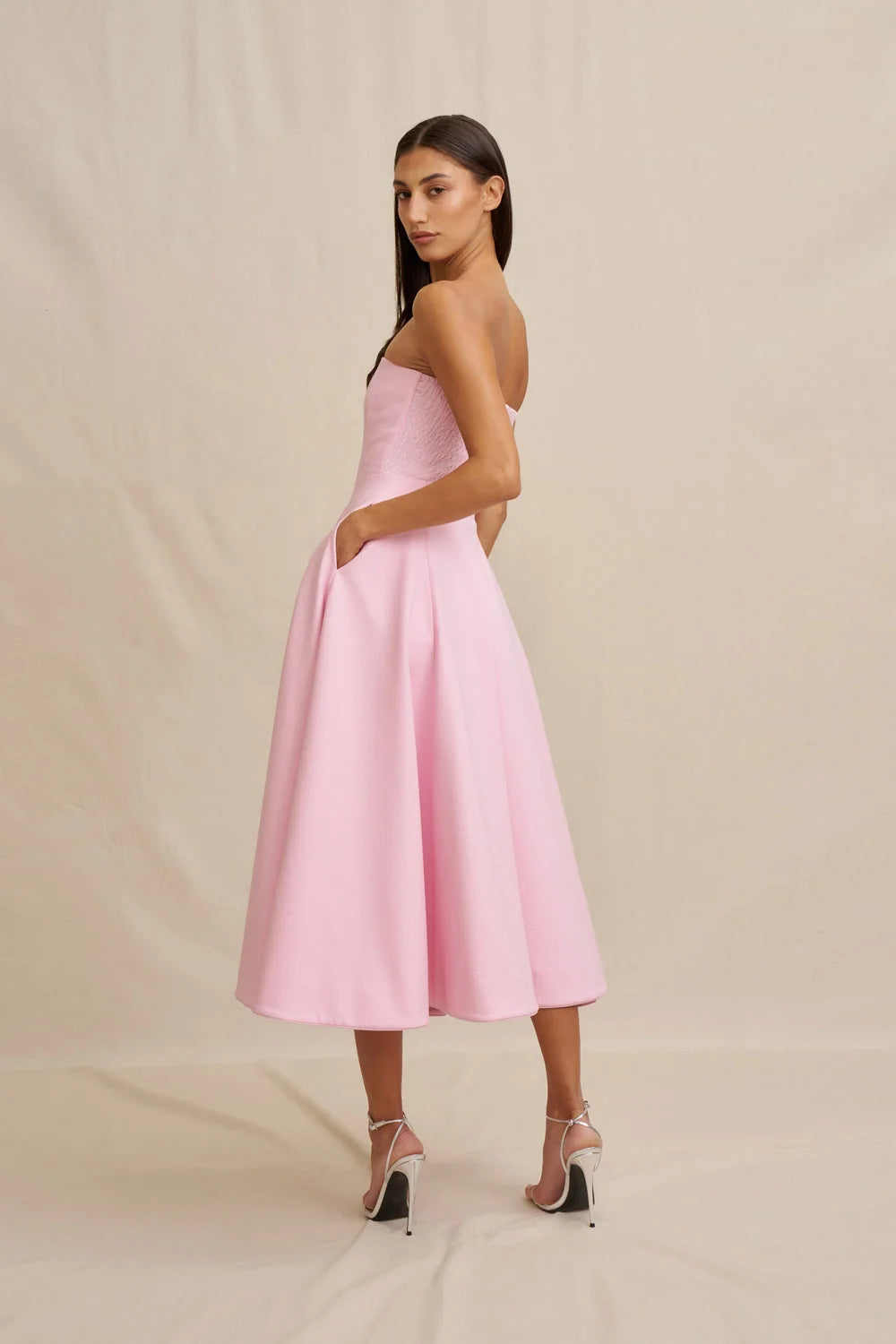 BY JOHNNY - Flora Strapless Dress in Pink