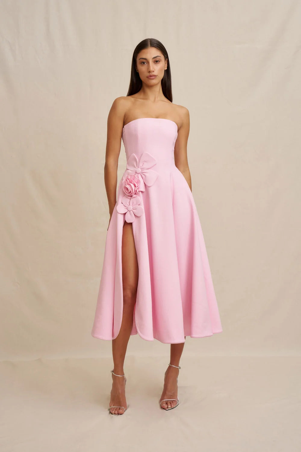 BY JOHNNY - Flora Strapless Dress in Pink