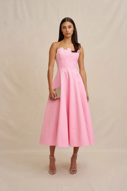 BY JOHNNY - Florelle Pink Strapless Dress