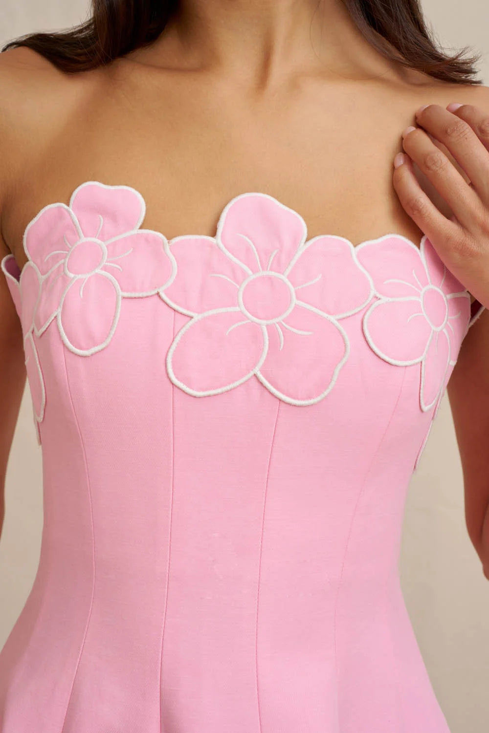 BY JOHNNY - Florelle Pink Strapless Dress